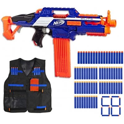 Nerf N-Strike Elite Rapidstrike CS-18 + vesta + 50 šípů – Zbozi.Blesk.cz