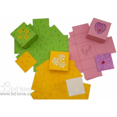 BD-TOVA Krabičky dvoudílné barevné 3 ks - sady k dotvoření – Zboží Živě