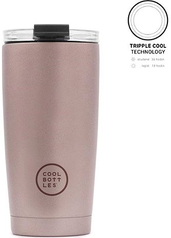 Cool Bottles Nerezový termohrnek Metallic Rose třívrstvý 550 ml