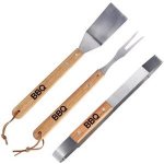 NÁČINÍ GRILOVACÍ BBQ SET 3KS 5X34CM NEREZ/DUB – Zboží Dáma