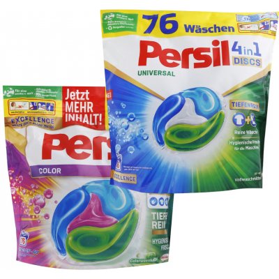 Persil Discs Color + Universal kapsle pro barevné praní 4v1 2 x 76 PD – Hledejceny.cz