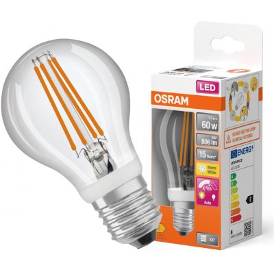 Osram 4058075762039 LED žárovka se senzorem pohybu E27 7,3 W STAR CLASSIC A, teplá bílá – Sleviste.cz