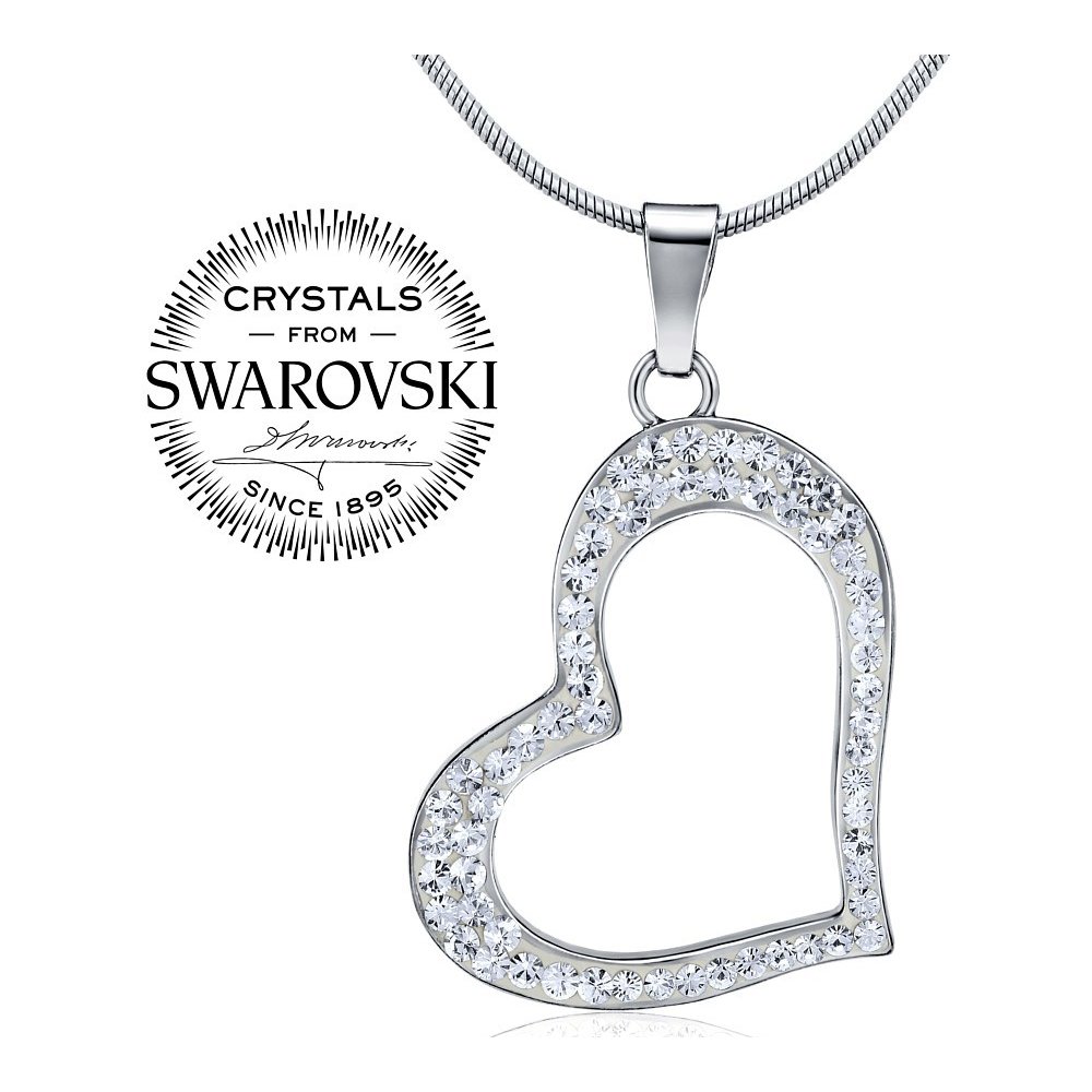 Silvego stříbrný přívěsek srdce se Swarovski Crystals B16086 — Heureka.cz