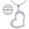 Přívěsky SILVEGO stříbrný přívěsek srdce se Swarovski Crystals B16086