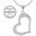 SILVEGO Stříbrný přívěsek srdce se Swarovski® Crystals SILVEGOB16086