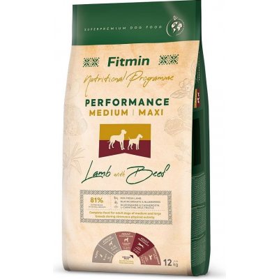 Fitmin Performance Medium & Maxi Lamb & Beef 12 kg – Sleviste.cz