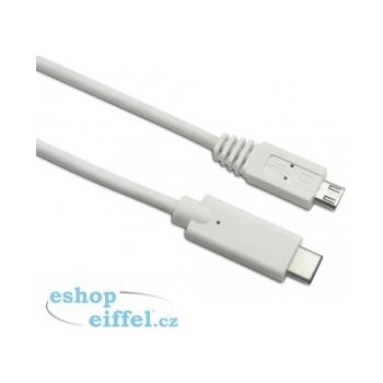 Sandberg 136-06 USB-C samec - Micro USB samec, 1m, bílý