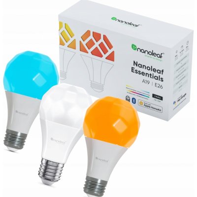 Nanoleaf LED žárovka Essentials Smart A19 Bulb E27 3 Pack NL45-0800WT240E27-3P – Zboží Živě
