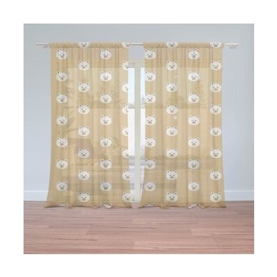 Sablio Záclony Roztomilí medvídci: 2ks 150x250cm – Hledejceny.cz