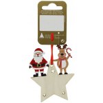 Gerd Rodermund Dřevěný závěs hvězda k popsání Santa a los 6,5 x 8,5 cm – Hledejceny.cz