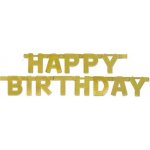 Unique Girlanda Happy Birthday zlatá Deluxe 127x11cm – Sleviste.cz