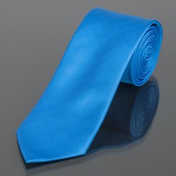 AMJ kravata pánská jednobarevná KU0035 modrá