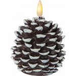 Star trading LED svíčka FLAMME CONE V.10,5 cm hnědá – Hledejceny.cz