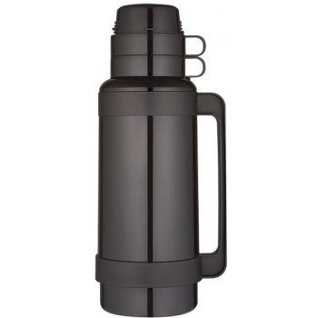 Thermos skleněná termoska se dvěma šálky 1 l černá