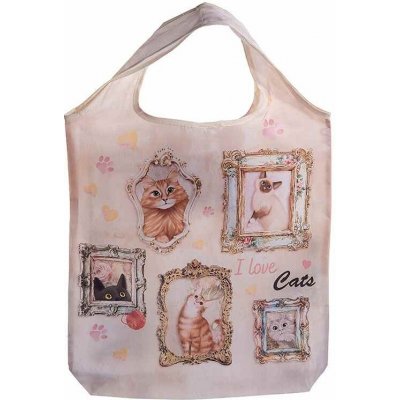 Kočičí paní Skládací taška malované kočky 3 varianty kočky s klubíčkem – Zbozi.Blesk.cz