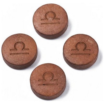 Dřevěný korálek znamení zvěrokruhu Váhy – Zboží Mobilmania