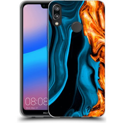 Pouzdro Picasee silikonové Huawei P20 Lite - Gold blue čiré – Zboží Mobilmania