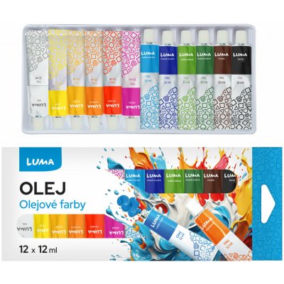 Barvy olejové sada 12 barev 12 ml – Hledejceny.cz