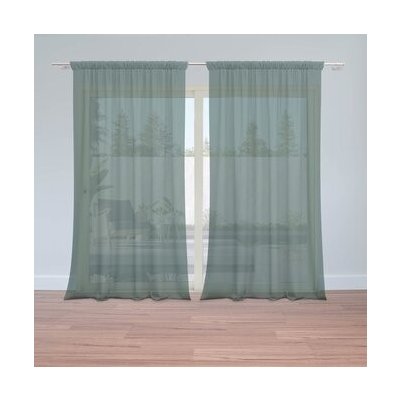 Sablio Záclony Lesní zelená 2: 2ks 150x250cm – Hledejceny.cz