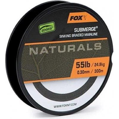 Fox Splétaná šňůra Naturals Submerge Braid 300m 0,38mm 65lb – Zboží Mobilmania