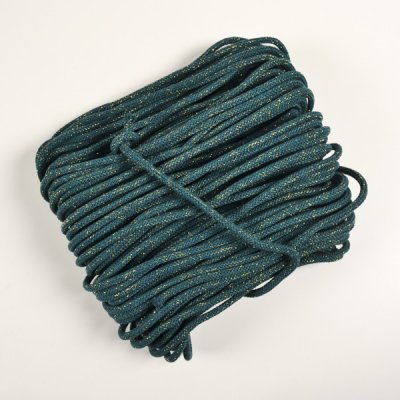 Takoy Třpytivá pletená bavlněná šňůra s lurexem 7mm premium petrolejová – Hledejceny.cz