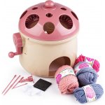 Prima-obchod Mlýnek na pletení hříbek pro snadné pletení, barva béžová růžová – Zboží Mobilmania