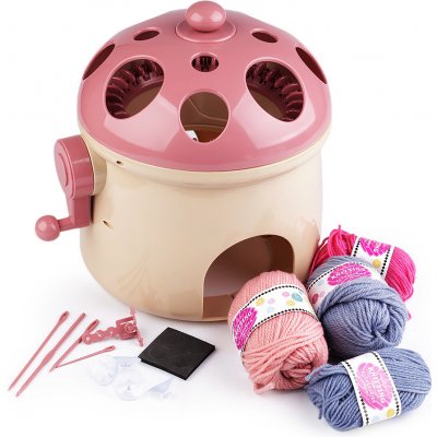 Prima-obchod Mlýnek na pletení hříbek pro snadné pletení, barva béžová růžová – Zboží Mobilmania