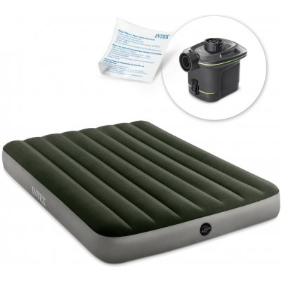 Intex 64778 Nafukovací matrace 191 x 137 x 25 cm s elektrickou pumpou – Zboží Dáma