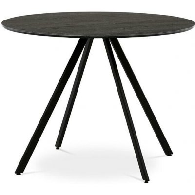 Autronic HT-R5010 GREY Kulatý jídelní stůl 100 x 100cm lamino šedý dub – Sleviste.cz