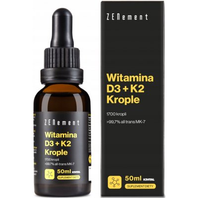 Zenement Vitamín D3 + K2 kapky 1700 kapek, 50 ml – Hledejceny.cz