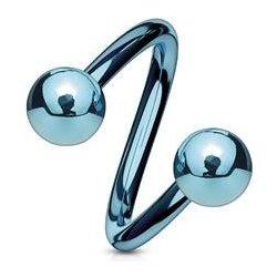 Šperky4U piercing spirála světle modrá SP1001LB-16115