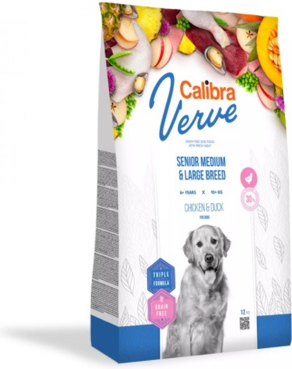 Calibra Dog Verve GF Senior Medium & Large Chicken & Duck 12 kg