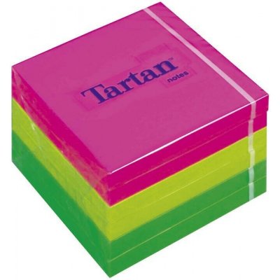 Tartan Samolepicí bloček, mix neonových barev, 76 x 76 mm, 6x 100 listů, TARTAN 7100296530/7100200707 ,balení 600 ks – Hledejceny.cz
