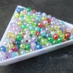 - Plastové korálky kuličky cca 4mm - mix AB 500 ks – Zboží Mobilmania