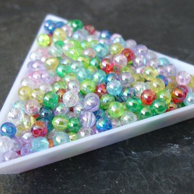 - Plastové korálky kuličky cca 4mm - mix AB 500 ks – Zboží Mobilmania