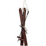 Červená vánoční ozdoba vintage lyže 6*2*20 cm Chic Antique – Hledejceny.cz