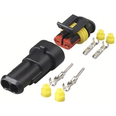 Konektor AMP Superseal 1.5, IP67 voděodolný konektor 2-pin – Zboží Mobilmania