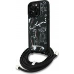 Karl Lagerfeld pouzdro pro iPhone 16 PRO MAX KLHCP16XPGGRMPCK kompatibilní s MagSafe CRSSBY Grained PU W/ Pattern & Logo černé – Hledejceny.cz