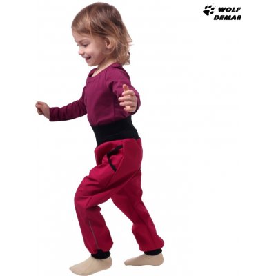 JOŽÁNEK Dětské softshellové kalhoty bez zateplení růžové – Zboží Mobilmania