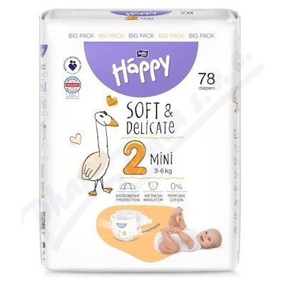 Bella Baby Happy Soft&Delicate 2 Mini 3–6 kg 78 ks – Zboží Mobilmania