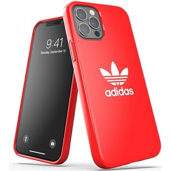 Pouzdro AppleMix ADIDAS Originals Snapcase pro Apple iPhone 12 / 12 Pro - gumové - červené