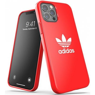 Pouzdro AppleMix ADIDAS Originals Snapcase pro Apple iPhone 12 / 12 Pro - gumové - červené – Zboží Mobilmania