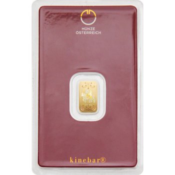 Münze Österreich zlatý slitek Kinegram 1 g