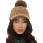 Fashionweek Zimní čepice s kšiltem a bambulí ze silného pleteného úpletu KARR4 NR MODEL 2 – Hledejceny.cz
