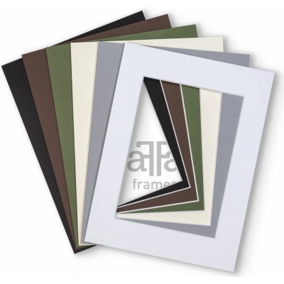 aFFa frames aFFa rámečky Passe Partout | Minimalistická podložka pod obrázky k vystavení fotografií, plakátů, diplomů | Karton, barevný, pestrý, 18x24 cm | 10 kusů v sadě