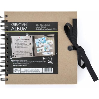Karton P+P Kreativní album - 20,5 x 20,5 cm, hnědé, 1 ks – Zboží Mobilmania