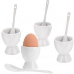 EH Excellent Houseware Kalíšky na vejce + lžičky, 8 ks v sadě bílá – Sleviste.cz