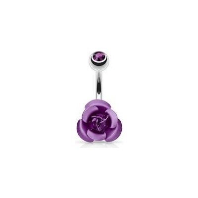 Šperky4U piercing do pupíku růžička WP01065-A – Zboží Mobilmania