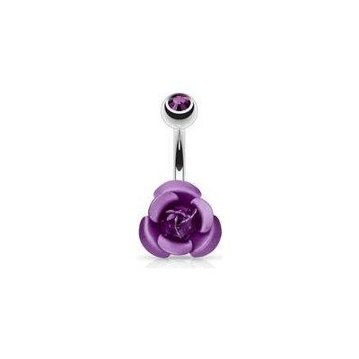 Šperky4U piercing do pupíku růžička WP01065-A