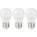NEDIS LED žárovka E27/ G45/ 4,9 W/ 220 V/ 470 lm/ 2700 K/ teplá bílá/ matná/ 3 kusy – Hledejceny.cz